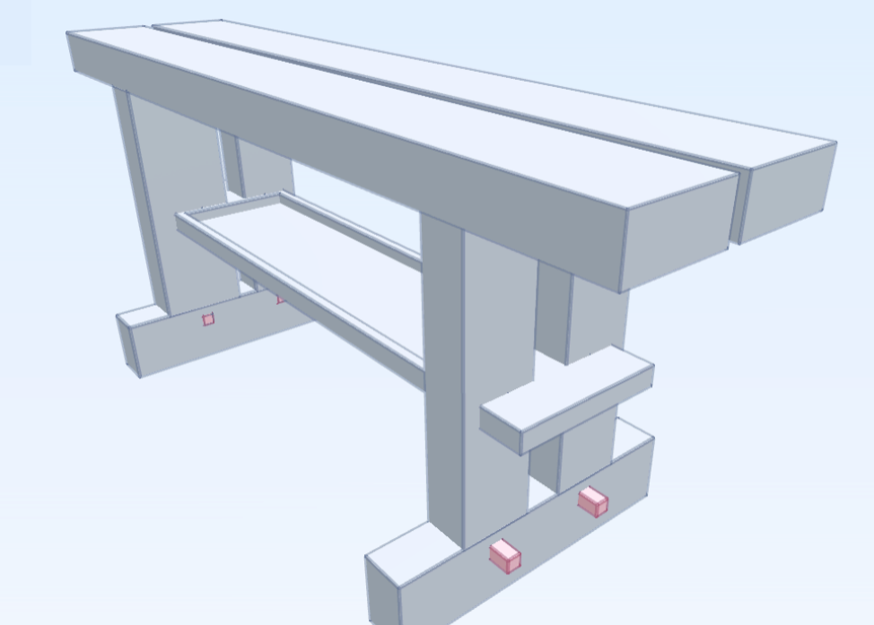 Double sawhorse with pegged joinery