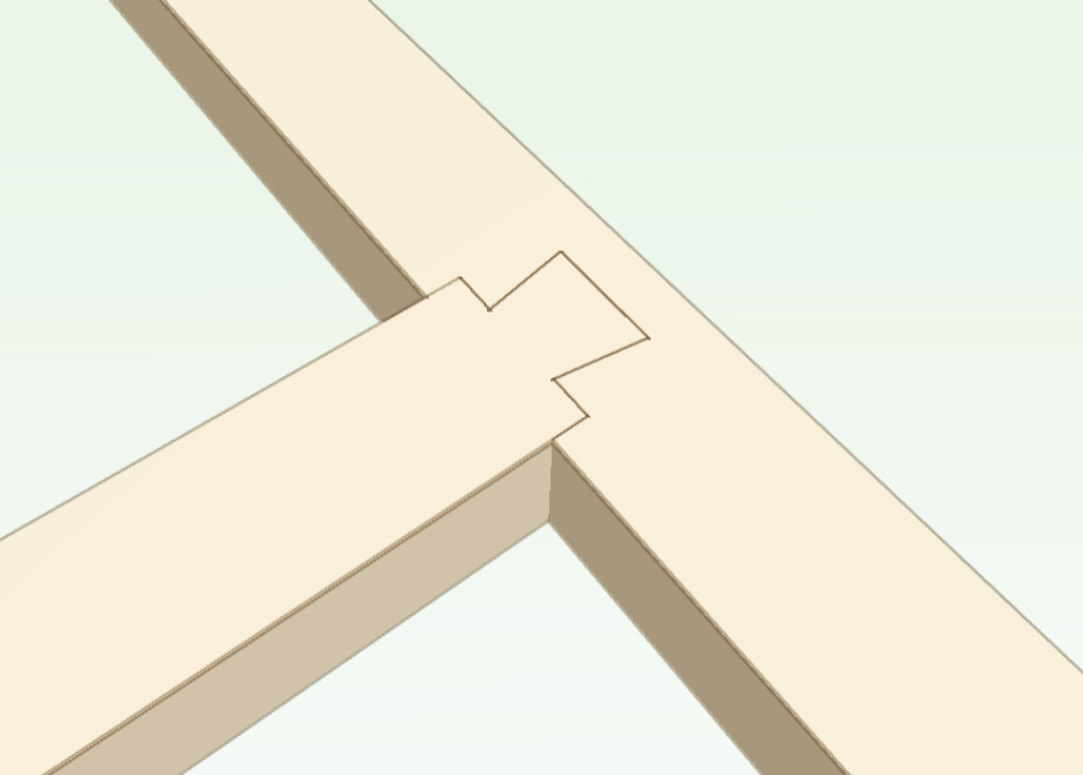 Drop-in dovetail butt joint