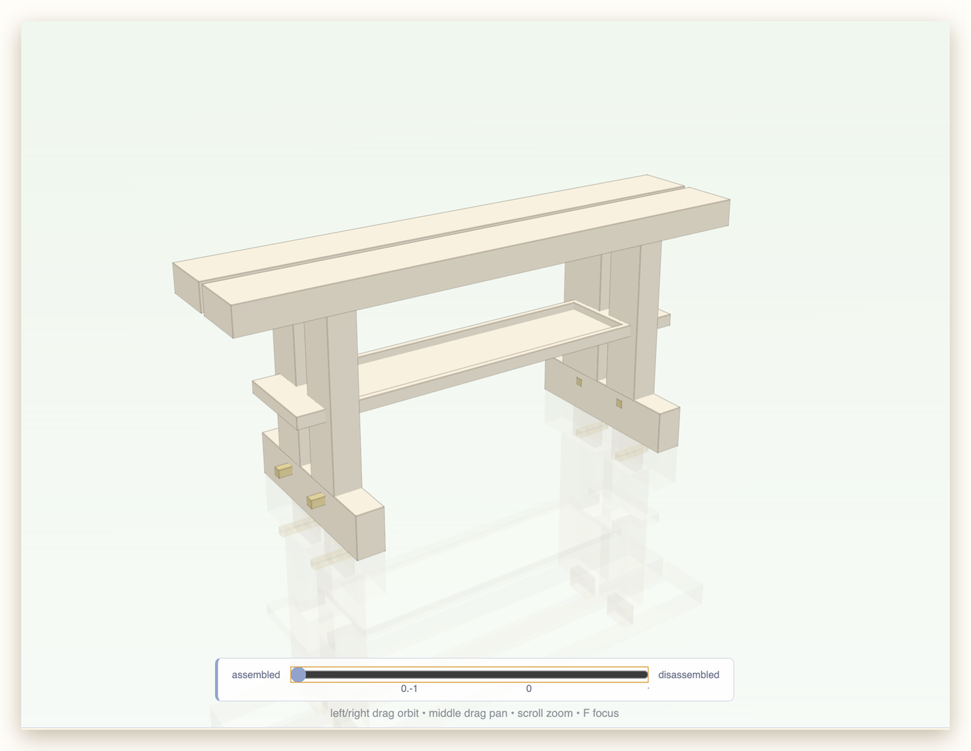 The same frame at another point in the assembly sequence