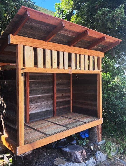 Oscar's Shed, built: the finished structure