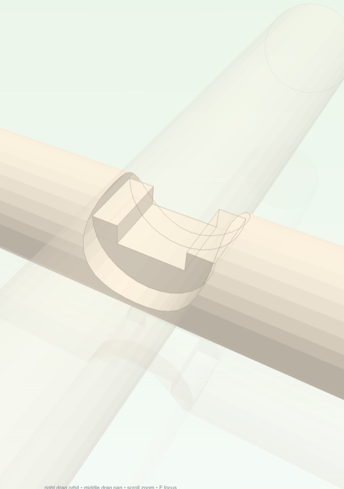 Round crosslap joint detail